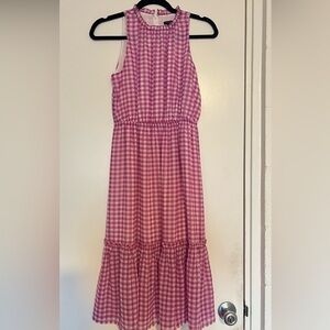 Ann Taylor Gingham Midi Dress